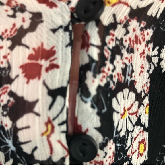 Zara Trafaluc Floral Mesh Flowy Blouse SZ M - Picture 13 of 16